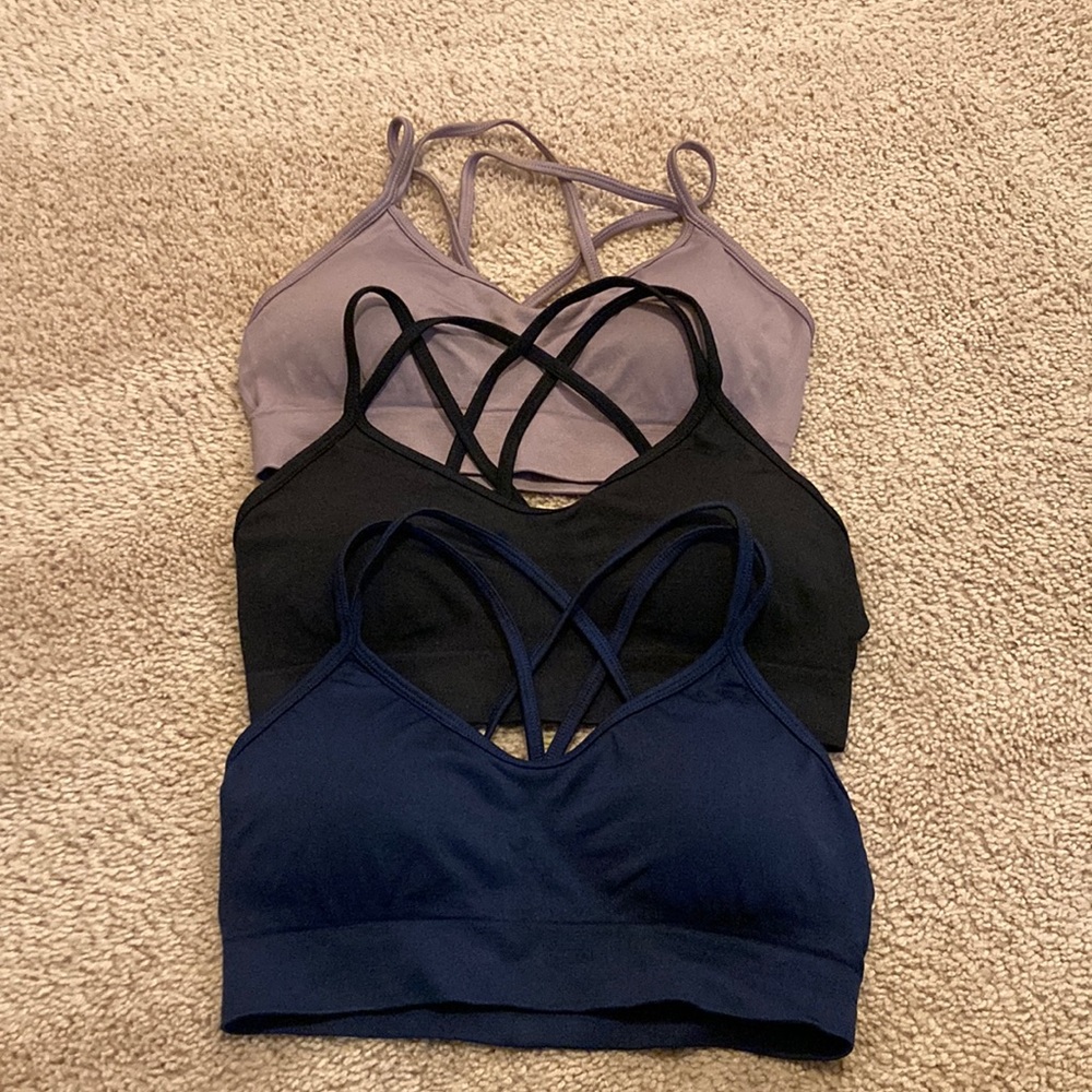 Women’s 3 Pack Criss Cross Sports Bras